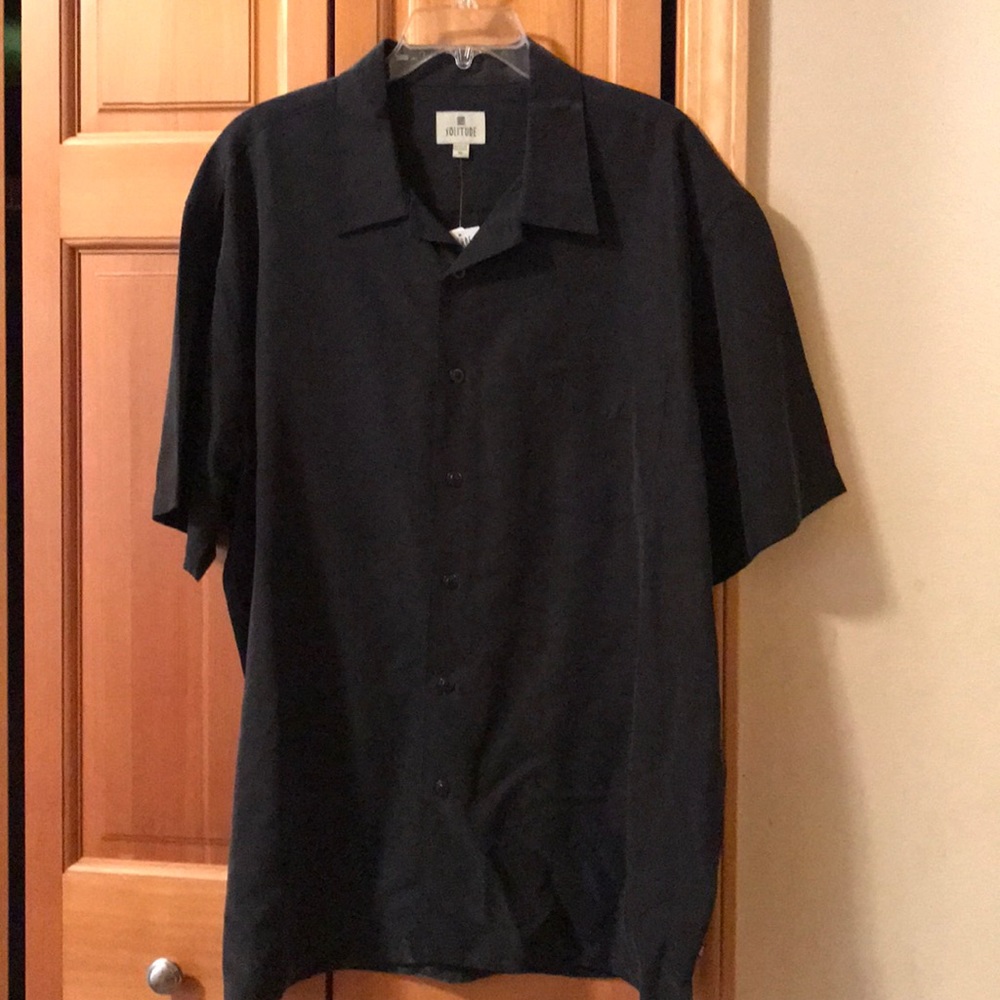 Blk Short Sleeve Dress Shirt